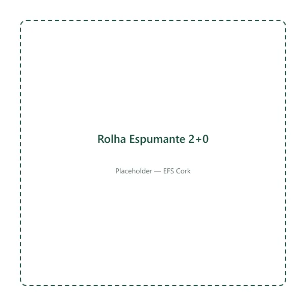 Rolha para Espumante 2+0 de cortiça EFS Cork (imagem ilustrativa)