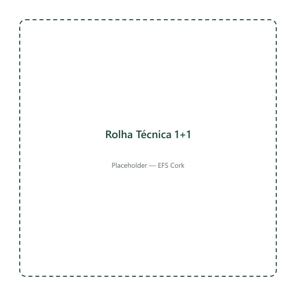 Rolha Técnica 1+1 de cortiça EFS Cork (imagem ilustrativa)